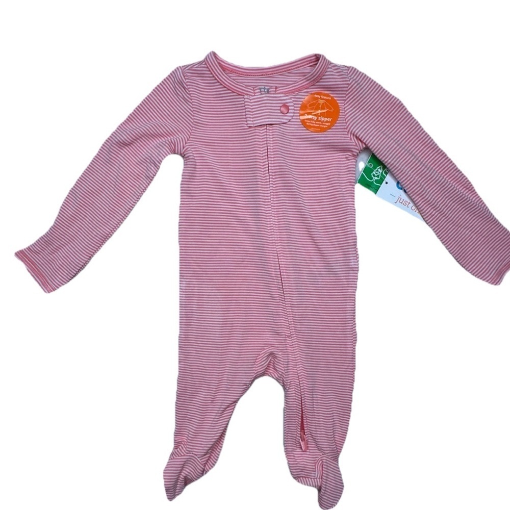 Carter’s Baby Boys Girls Green Footed Romper 2 Way Zipper Size New Born